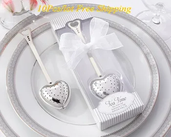 

(10 Pieces/lot) Simply Wedding gift for guest of Tea Time Love Heart tea Infuser favors for Tea Party and bridal shower favors
