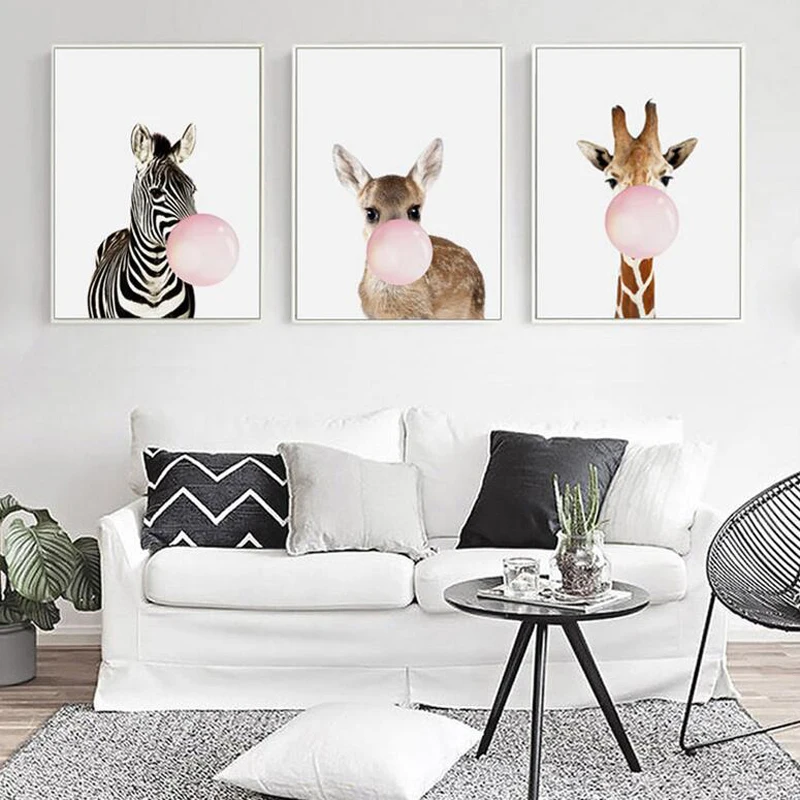 Nordic-Cute-Animals-Zebra-Giraffe-Panda-Canvas-Painting-Cartoon-Bubbles-Balloon-Print-Poster-Canvas-Art-For (1)