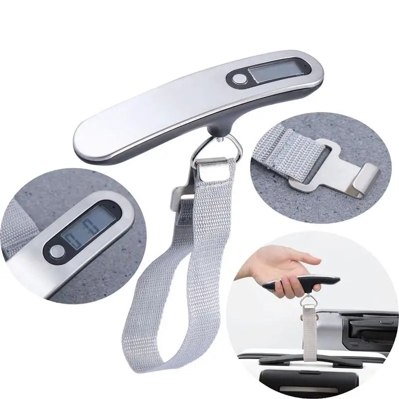 

1 PC Digital Luggage Scale With 50KG Capacity Portable Luggage Sacale With Backlight LCD Display For Home Outdoors (Black/White)