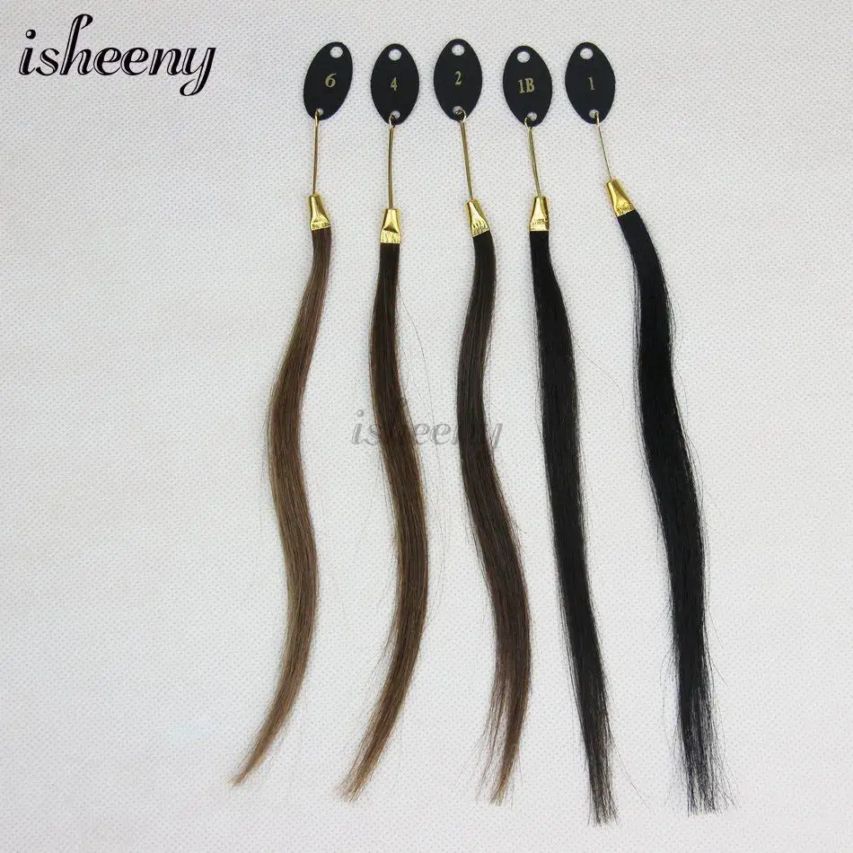 Isheeny Hair Extensions Color Rings 33colors 100% Real Remy Human Hair Color Chart Can Be Dyed For Salon Sample