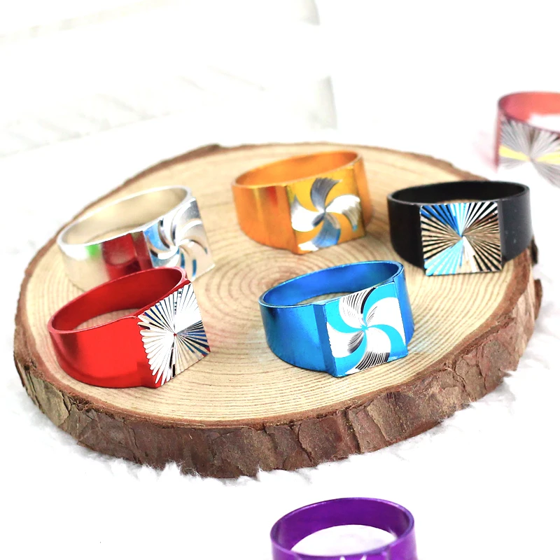 20pcs Fashion Wholesale Jewelry Aluminum Rings Plating Rainbow color Do not fade aluminum alloy