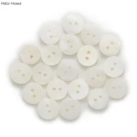 Shell 20pcs 2 Hole White Round Buttons Home Decor Sewing Scrapbooking Clothing 10-18mm Optional 1