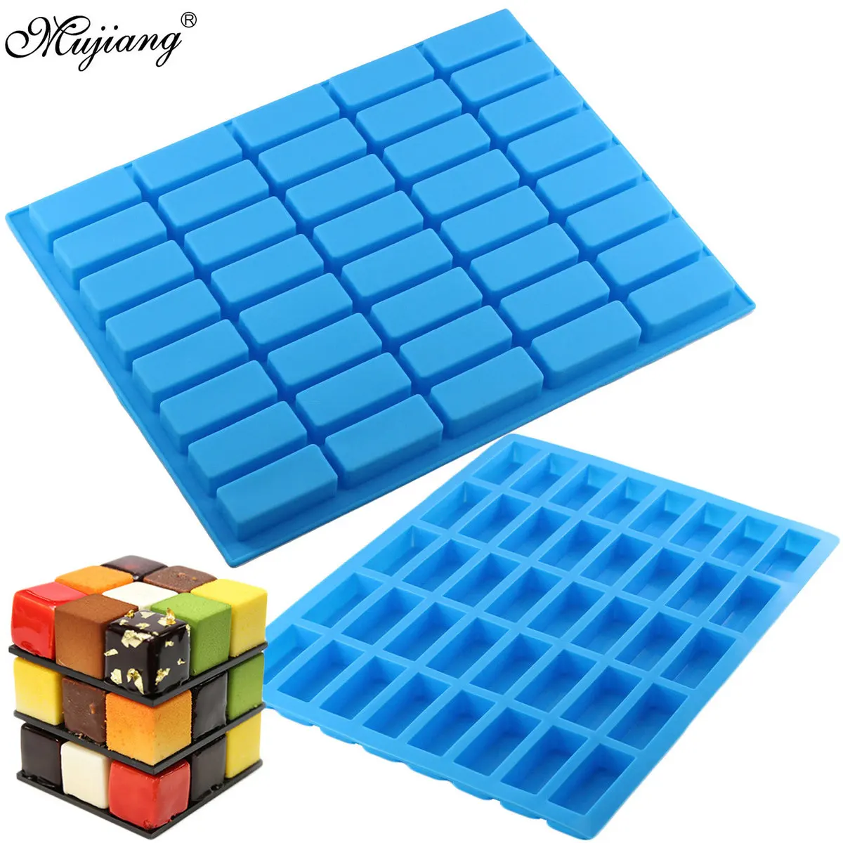 

40 Cavity Square Shape Silicone Mold Cake Decorating Tools Ice Tray Jelly Chocolate Candy Mould DIY Dessert Cake Baking Moulds