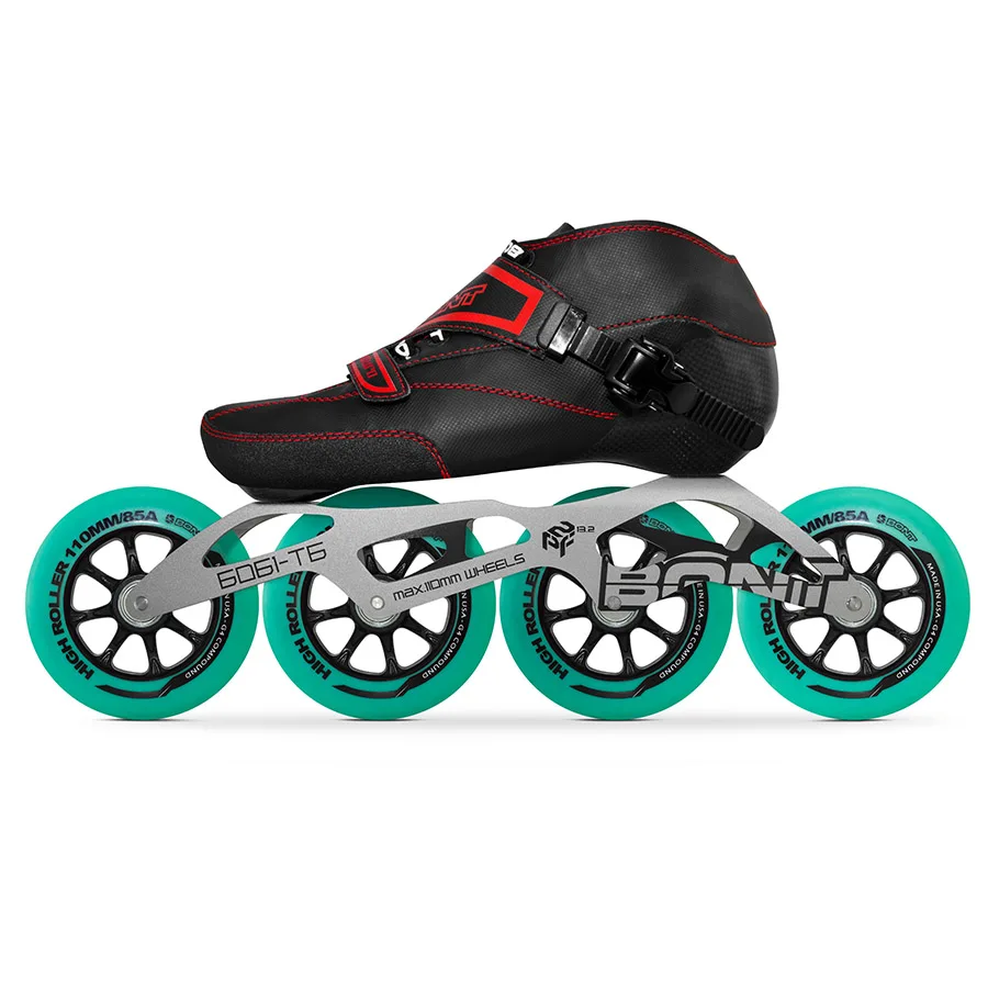 

100% Original Bont Enduro 2PT Speed Inline Skates Heatmoldable Carbon Fiber Boot 4*90/100/110mm Highroller Wheel Skating Patines