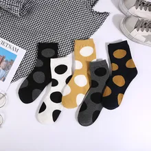 Летние новые женские носки, хлопковые Модные женские носки в крупный горошек, удобные и дышащие носки, впитывающие пот, невидимые женские носки