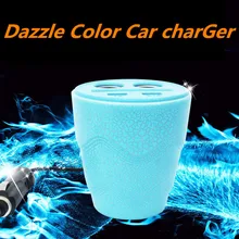2USB dazzle color Car Charger Auto Energy Cup One with two car charger Automobiles Interior Electronics Accessorie Supplies