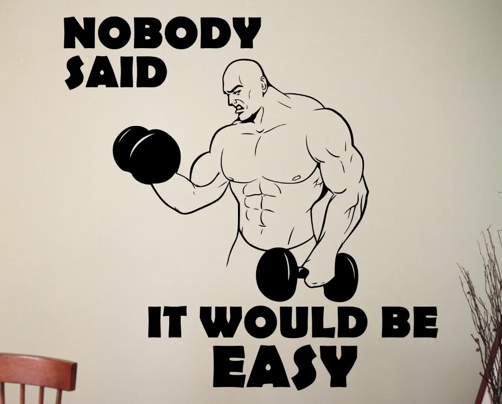 Gym Wall Decals Fitness Vinyl Stickers Sport Club Decor Fitness Center