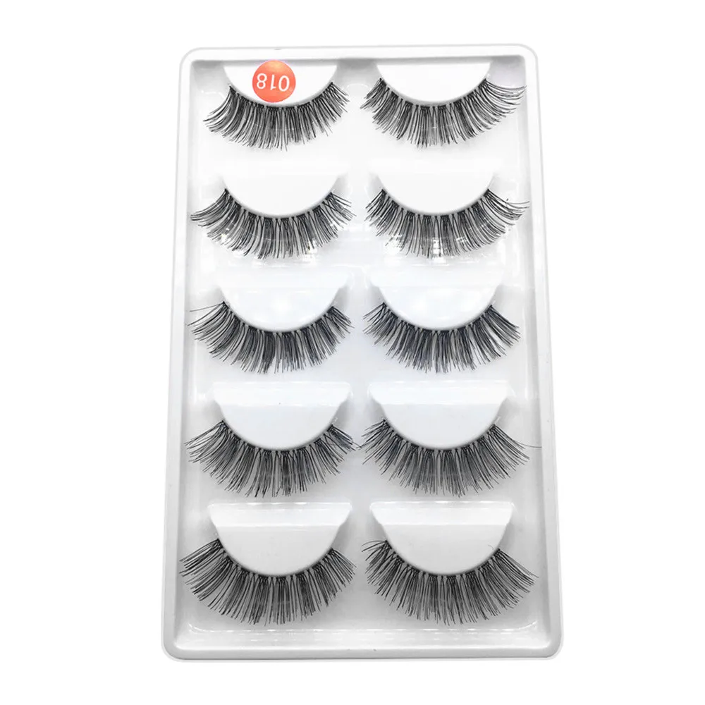 

Eyelashes hand made Makeup Tools 5Pair Luxury 3D False Lashes Fluffy Strip Eyelashes Long Natural Party 8W1