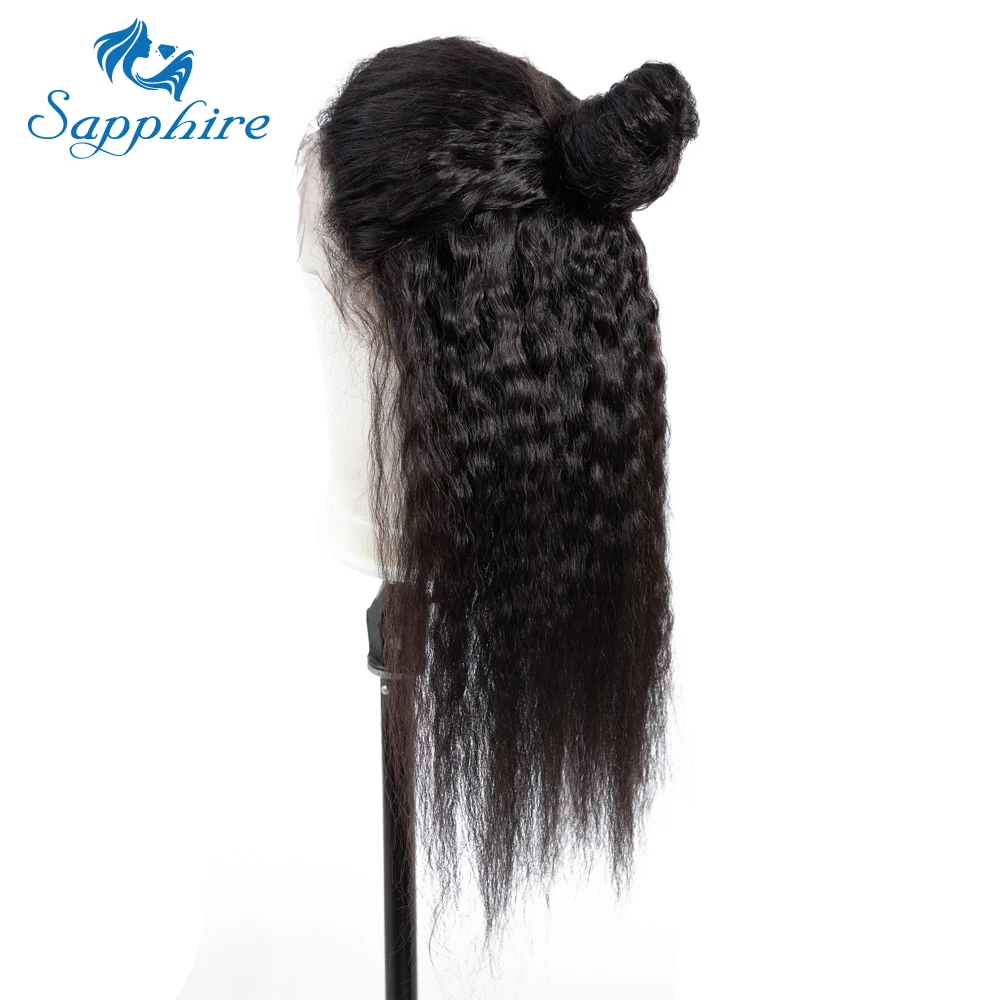 

Kinky Straight 13*4 Wig Brazilian Lace Front Human Hair Wigs With Baby Hair Lace Front Wig Remy Hair Pre Plucked Bleached Knots