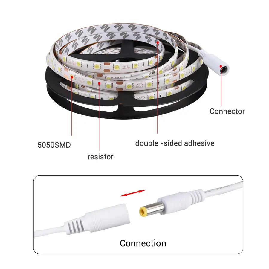 Foxanon RGB Светодиодная лента светильник 5 в USB Светодиодная лента 12 В Водонепроницаемая RGB датчик движения 2835 5050 гибкая лента для ТВ ПК кухни