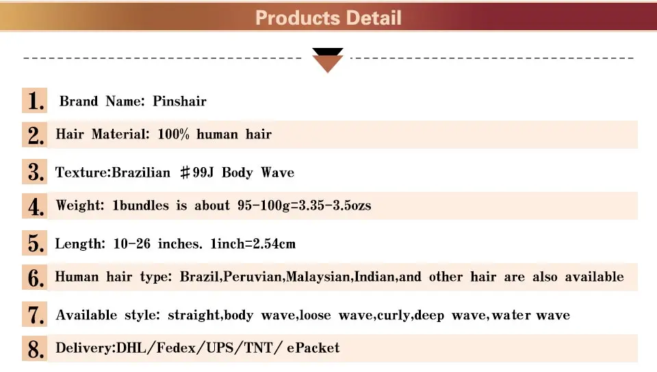 Pinshair Bold Red 99J Burgundy Body Wave Brazilian Hair 3 Bundles Thick Human Hair Weave Bundles Extensions Non Remy Per-Colored (26)