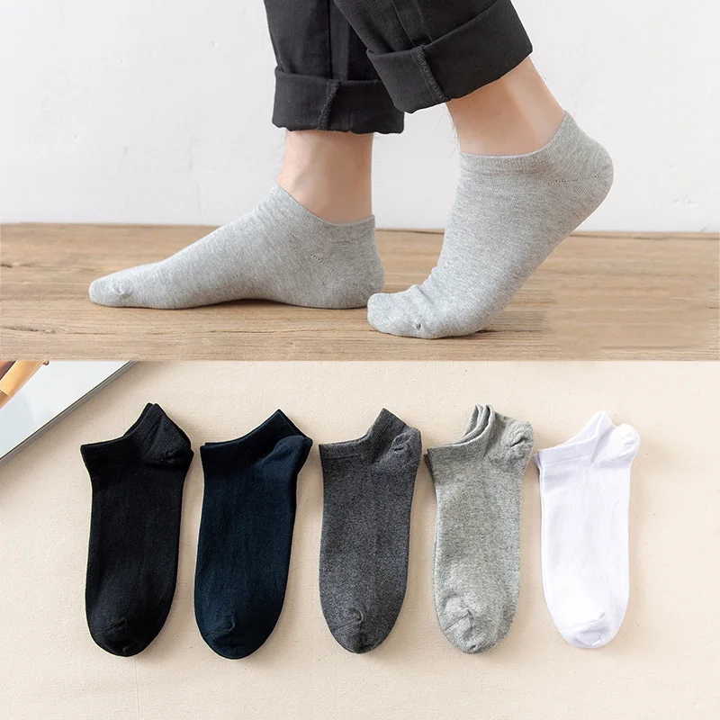 

Men's Summer Pure Cotton Boat Socks Pure Four-season Socks Casual Loafer Socks Sneakers Boat Socks