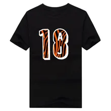 Cool print 2017 AJ Green Cincinnati 18 logo T-shirt 100% cotton short sleeve o-neck T shirt 1020-2