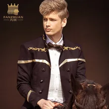 FANZHUAN/брендовая одежда, деловой мужской костюм с открытой строчкой, мужской костюм, костюмы для выпускного вечера, Новое поступление, вечерние свадебный смокинг, куртка