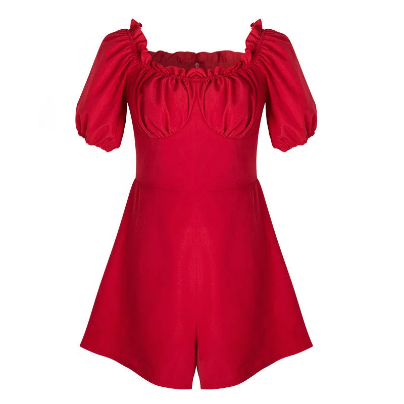 Bohemian Style Playsuit Solid Color Sexy Rompers Short Overalls Macacao Feminino Women Clothes Casual Summer Beach Jumpsuit F2 Bohemian Style Playsuit Solid Color Sexy Rompers Short Overalls Macacao Feminino Women Clothes Casual Summer Beach Jumpsuit F2