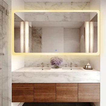 

Bathroom Intelligent led Mirror Wall Lamp Fog-proof Toilet Bathroom led Mirror Beauty Cosmetology Salon Wall Mirror With Lights