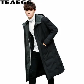 

TEAEGG Hood Men Winter Jacket Duck Down Coat 2020 Warm Thick Black Men's Down Jackets Man Clothing Outwear Chaquetas HombreAL466