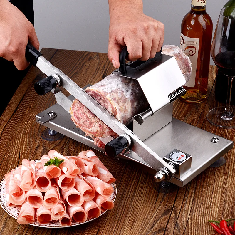 Баранины Slicer ручная машина для нарезания замороженного мяса слайсер ягненок