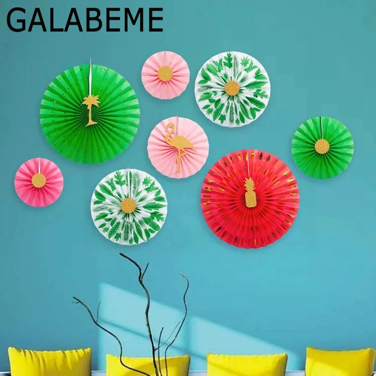 Galabeme 8 шт. Фламинго гирлянда день рождения фоновый баннер флаг baby shower украшения