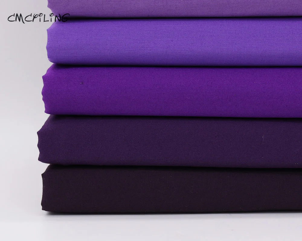 Luxurious Pure Purple Cotton Fabric for DIY Sewing and Home Textile Projects