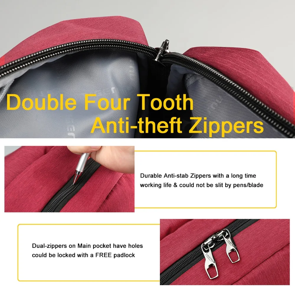 Tigernu de moda de la marca Slim mujeres de carga USB Mochila hombre 15,6 ordenador portátil Mochila escolar para los niños las niñas bolsa Mochila
