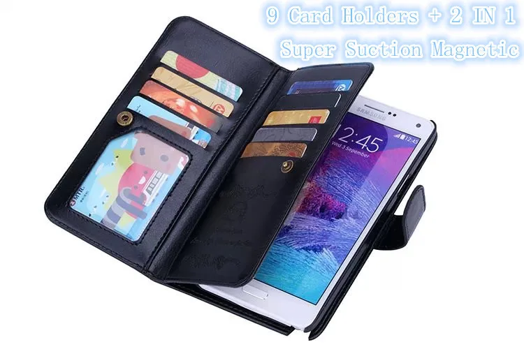 For Samsung Galaxy Note 4 Mobile Phone Case Luxury 9 Card