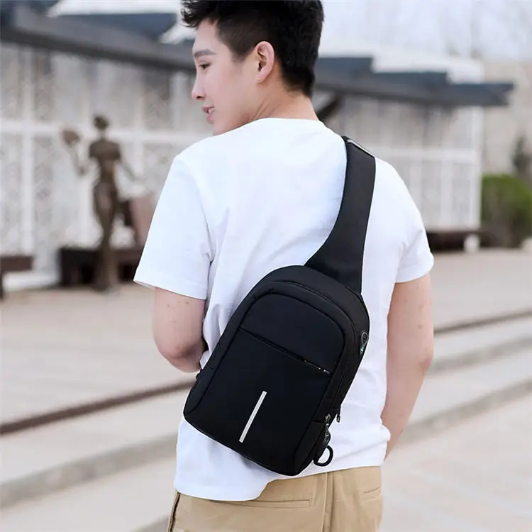 Хит, многофункциональные мужские холщовые сумки, Повседневная нагрудная сумка, внешний USB интерфейс, зарядка, умный маленький рюкзак, дорожная сумка на плечо, Мужская