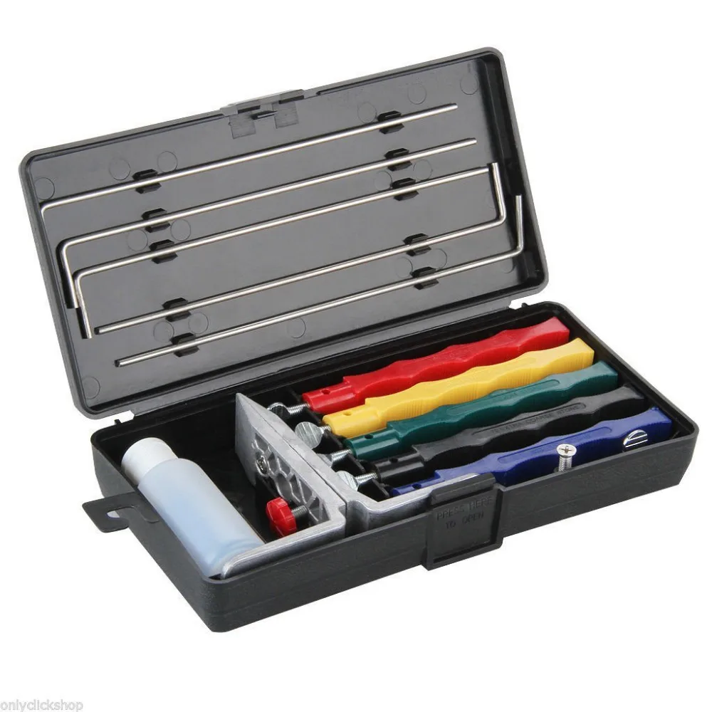 £27.06 Knife Sharpener Lansky Deluxe 5 Stone Sharpening System Grindstone 5 Stones