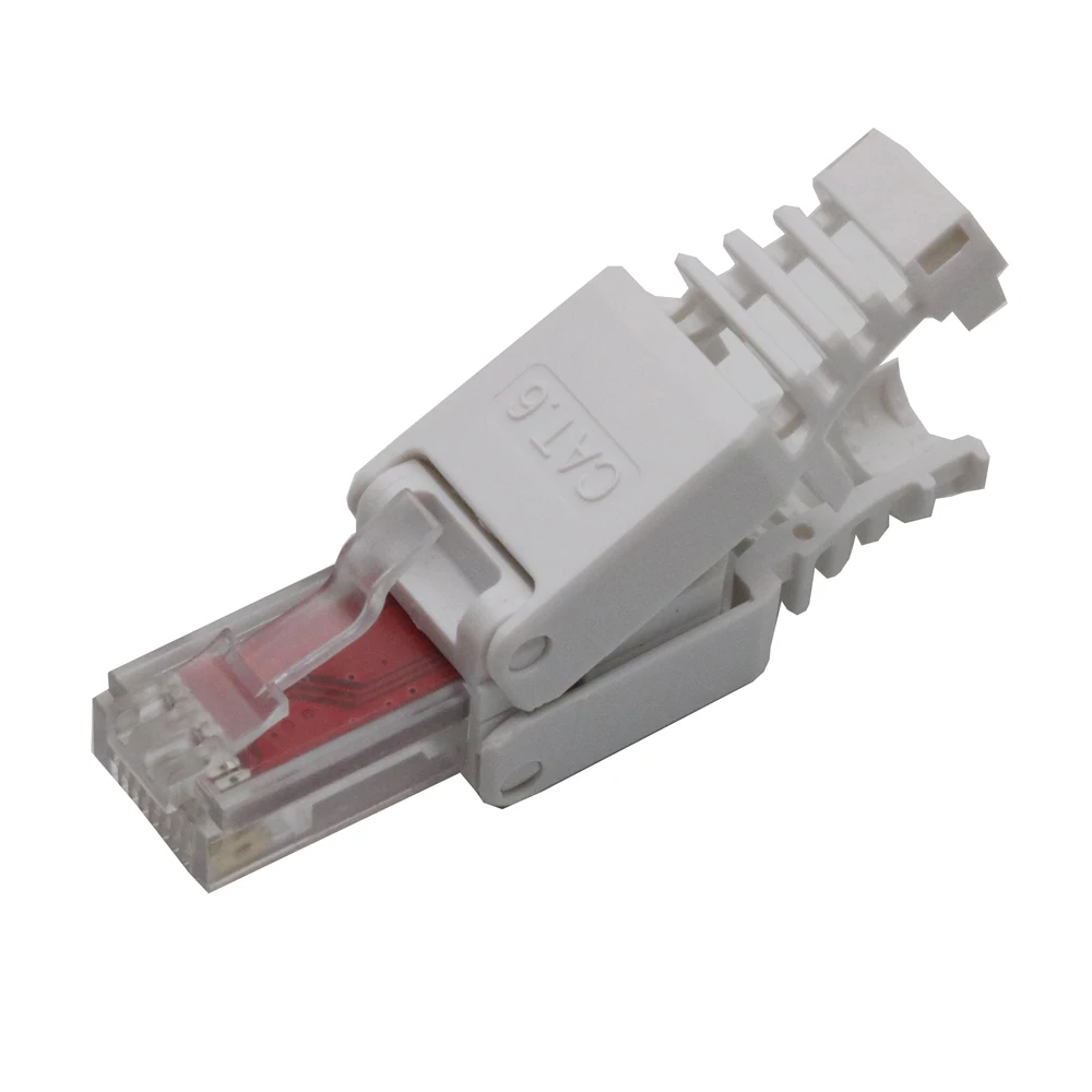 Kwmobile 10x Connecteur RJ45 CAT 6A Sans Outil - Fiche Connecteur Réseau Ethernet Non Blindé