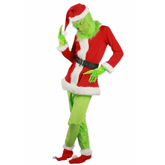 Coslive Original Grinch Costume Movie How the Grinch Stole Christmas  Cosplay Outfit Full Set Fancy Dress for Adults Party Show _ - AliExpress  Mobile