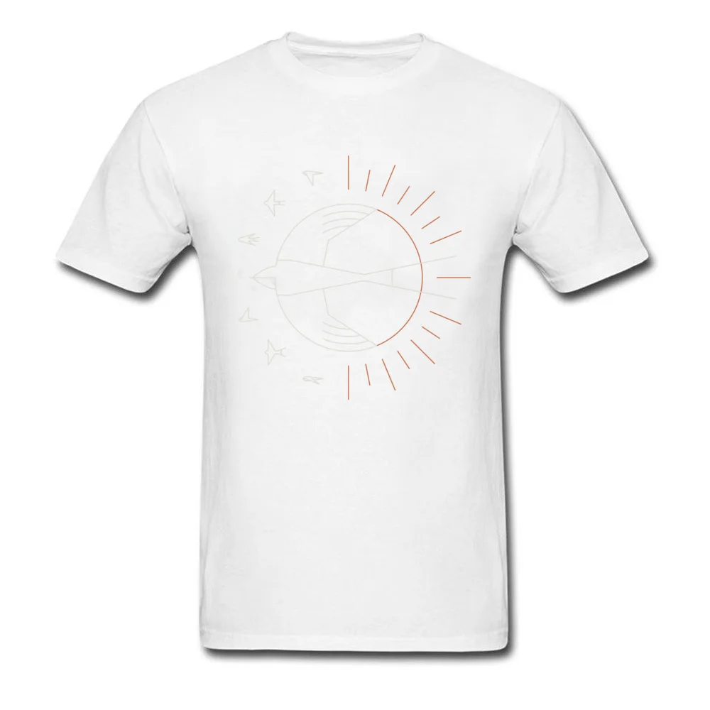  Customized Tops Shirt Plain Short Sleeve Men Top T-shirts TpicOriginaltitle Printed Summer T-shirts Round Collar Swallow The Sun white