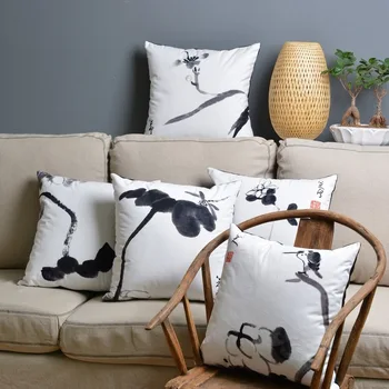 

Creative Landscape Scenery Ink plush Pillow Cushion office lumbar pillow home decorate sofa cushions