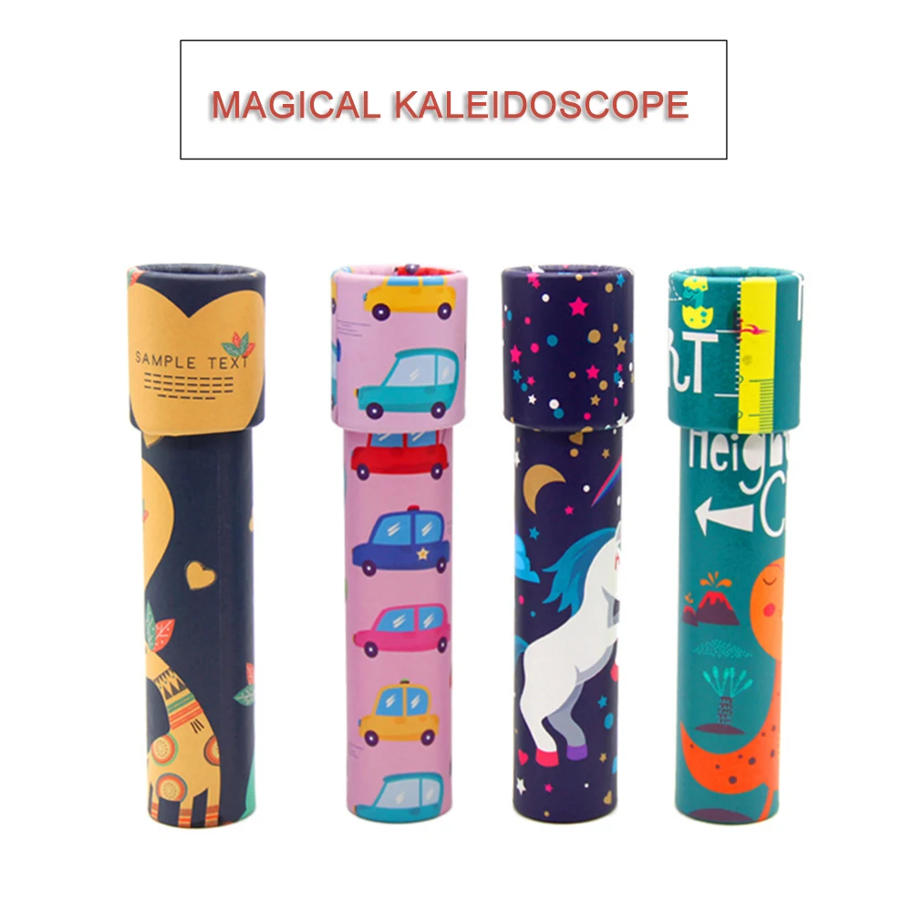 

1Pc Rotation Kaleidoscope Cartoon Animals 3D Kaleidoscope Magic Adjustable Fancy Colored World Toys For Children Random Color