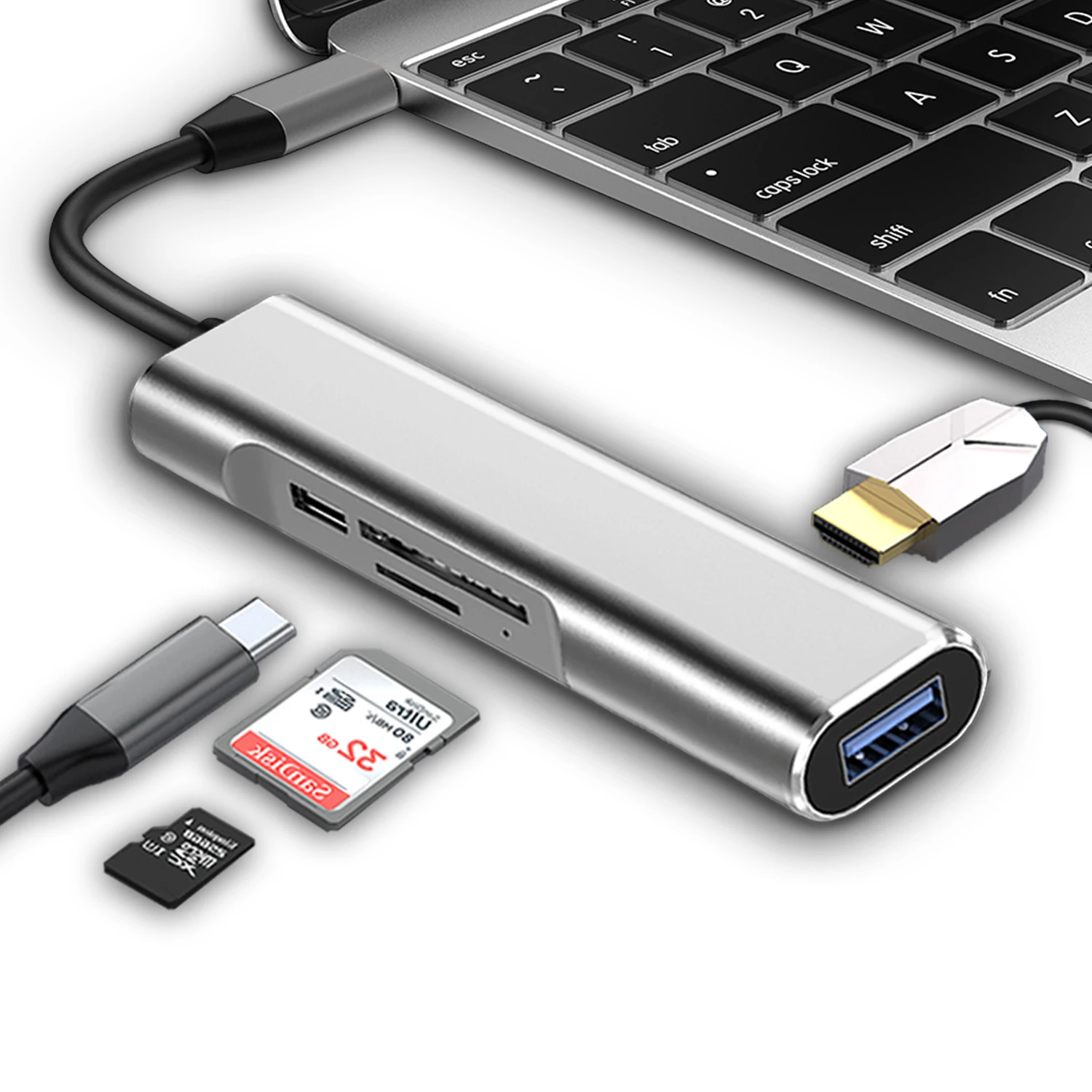 

RREAKA Type C HUB USB C to HDMI USB3.0 SD/TF card Adapter Dock for samsung dex station Macbook pro Hawei P20 USB HUB