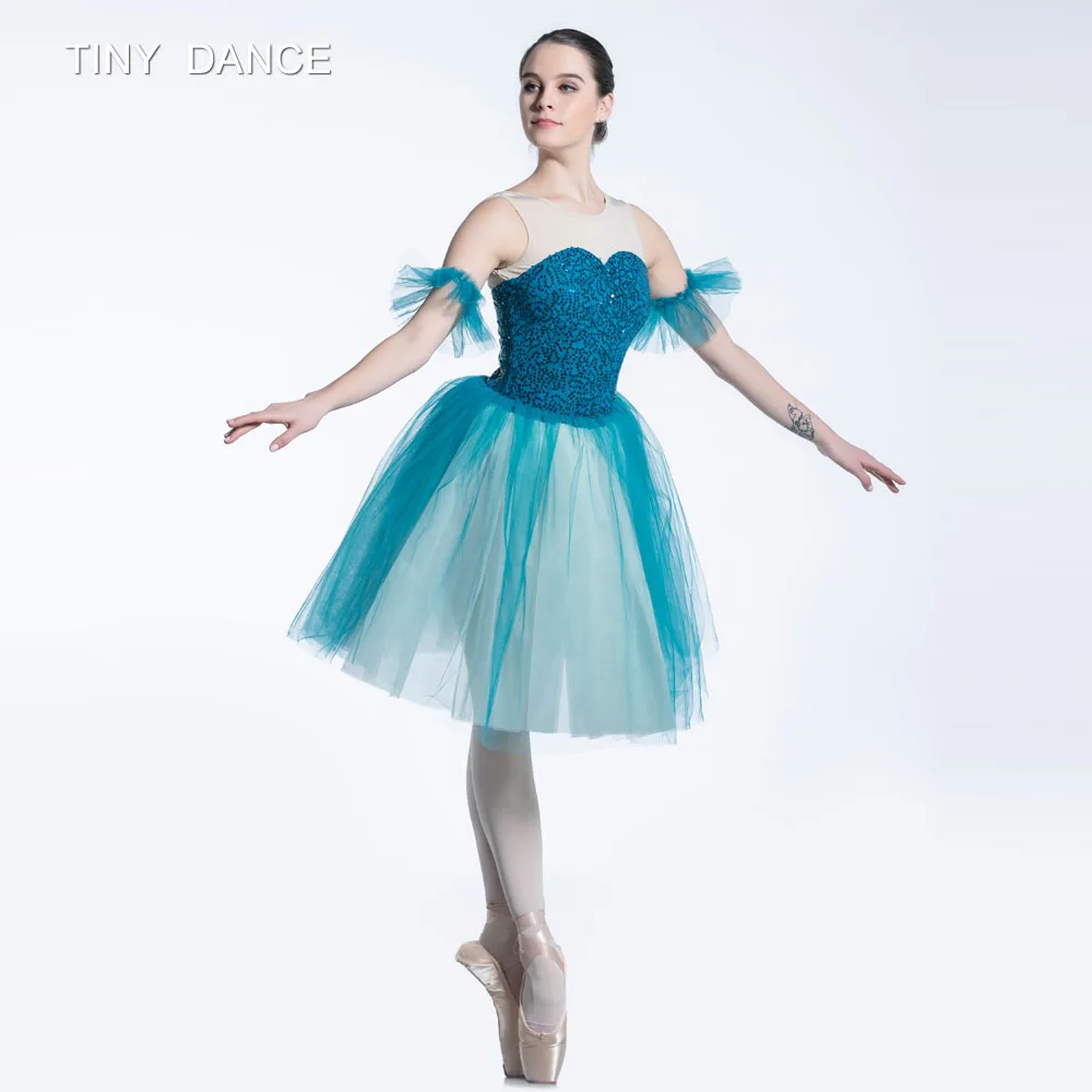 

Child and Adult Ballet Dance Tutu Sequin and Mesh Bodice with attached Layers of Soft Tulle Tutu Ballerina Dancing Dress 19334-1