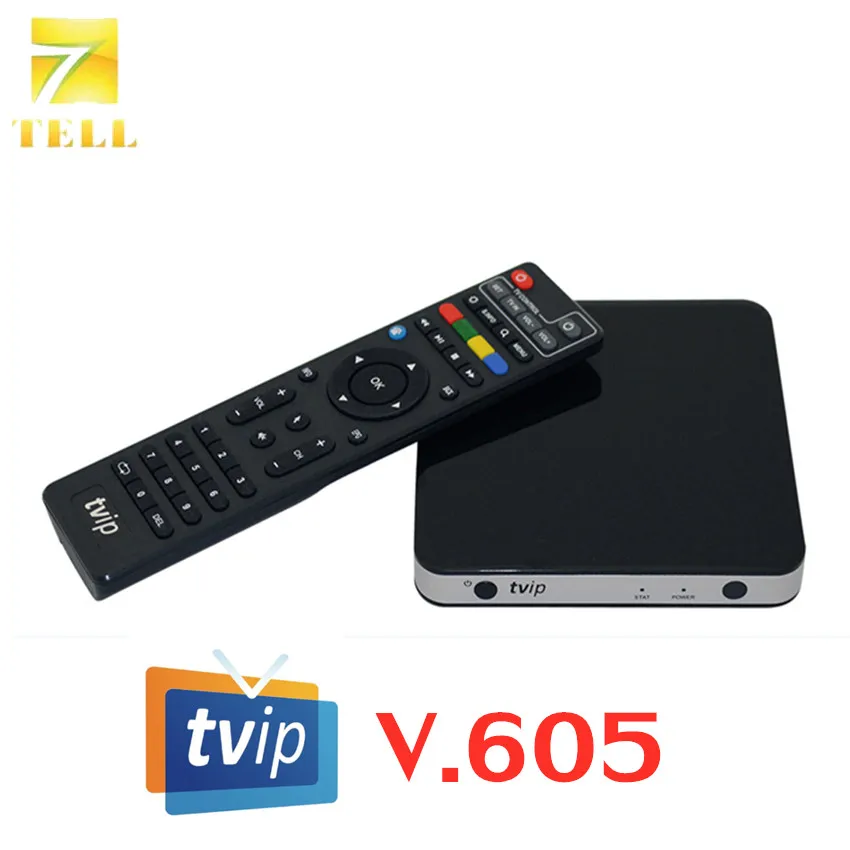 10 шт. TVIP 605 Смарт ТВ бокс 2 4 ГГц Wifi Супер чистая двойная ОС Linux Android 6 0 H. 265 1920x1080