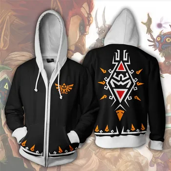 

The Legend of Zelda Cosplay Costumes Zipper Hoodies Sweatshirts Printing Unisex Adult man and women Clothing