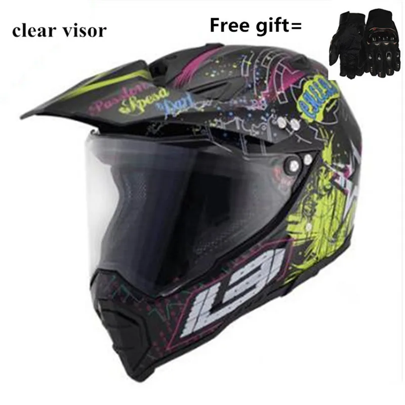 Точка взрослых шлем для рукооградитель для мотокросса MX Offroad мотоциклетные уличные велосипед шлем для езды на снегоходе с козырьком(средний, белый глянец - Цвет: Bye brands