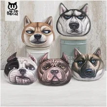 Kawaii 3D плюшевые животные игрушки печать Собака Щенок Подушка Детские игрушки домашнее украшение автомобиля Huskey шар-пей Подушка 36X38 см