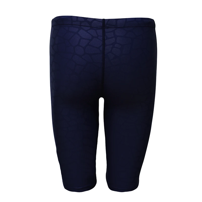 Professional Quality Men Competitive Swim Trunks Shark Skin Swimwear Brand Solid Jammer Swimsuit Fifth Pant Plus Size XL-4XL