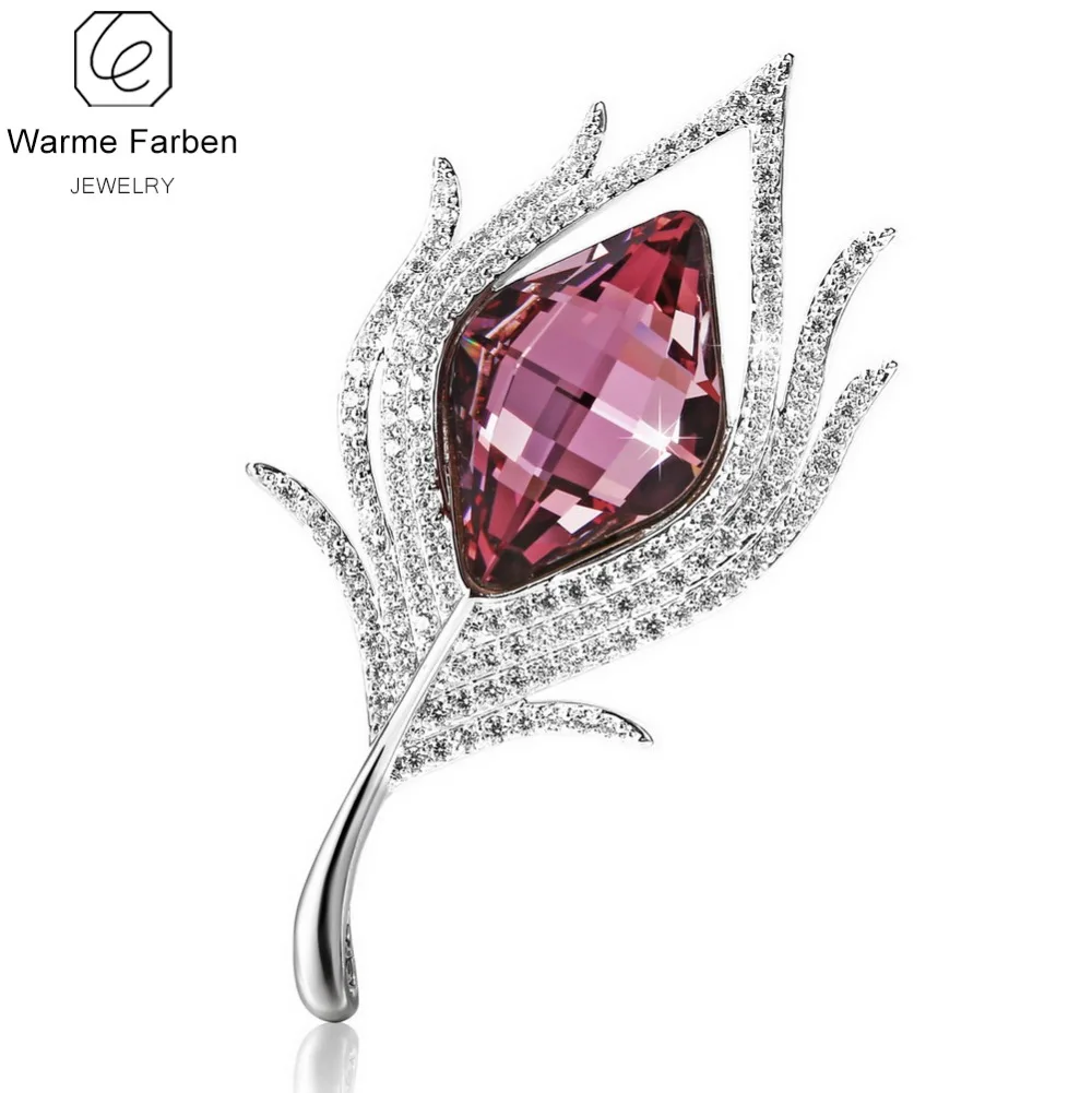 

Warme Farben Crystal from Swarovski Brooch for Women Inlaid Zircon Flower Crystal Brooches Suit Scarves Pins Jewelry Accessories