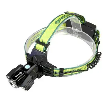 

Rechargeable Portable Hiking Headlight Adjustable Hands Free Headlamp Super Bright Aluminum Outdoor Lamp for Fishing Riding