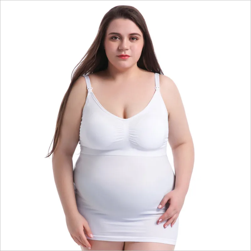 Pregnancy & Maternity Underear Wireless Padded Camisole Tank Top Solid Color Plus Size Nursing Bra Mother Women Sleeping Clothes