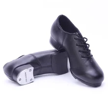 Классические туфли из воловьей кожи со шнуровкой; обувь для танцев на мягкой черной подошве; обувь для сцены для мужчин и женщин