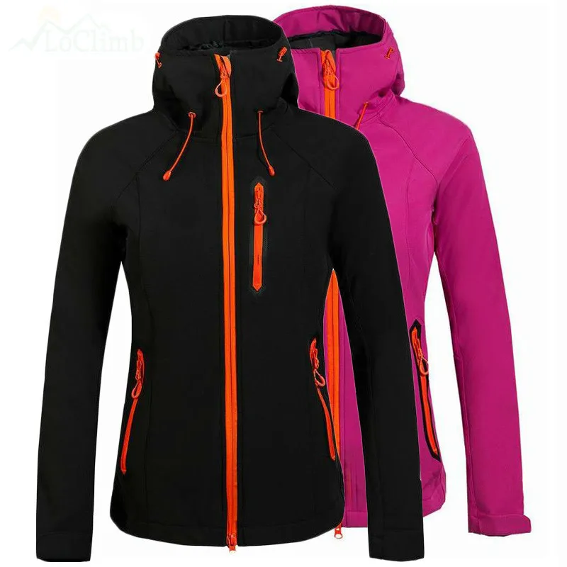 

Mortonpart Fleece Heated Softshell Waterproof Outdoor Ski Jacket Women Mountain Climbing Rain Windbreaker Coat Hiking Jackets
