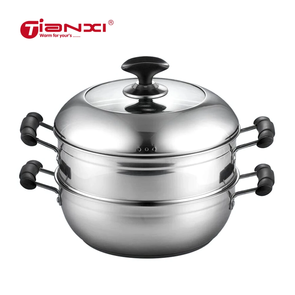 24 CM Steamer Stainless Steel Steamer Thickened Complex Bottom Steamer