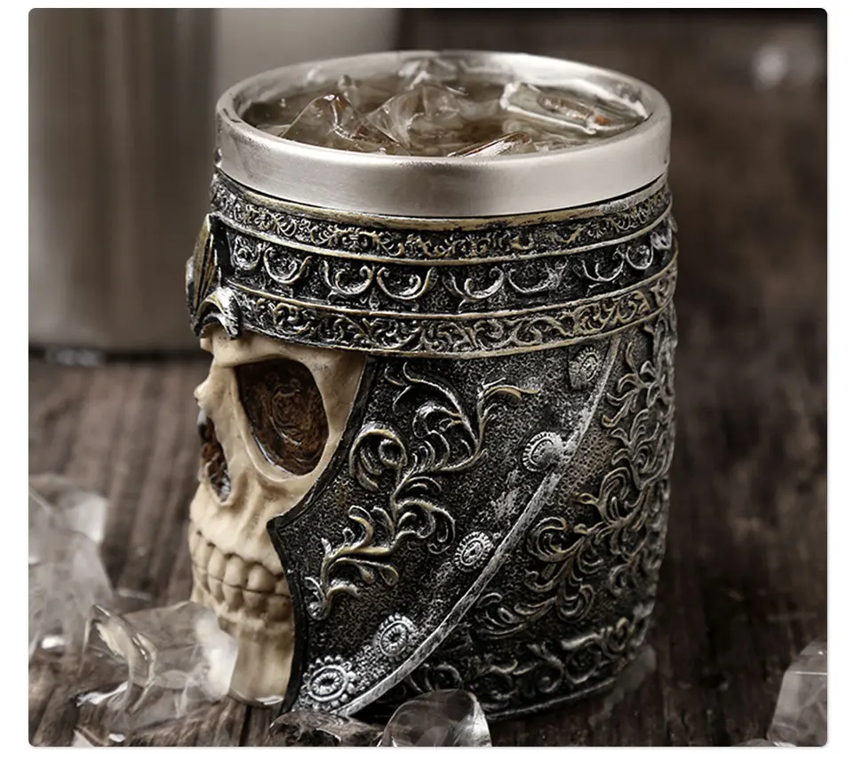 Personalized 3D Skull Mug Coffee Stainless Steel Double Wall Insulated Funny Creative Gift Halloween Christmas Gifts For Kids Men (9)