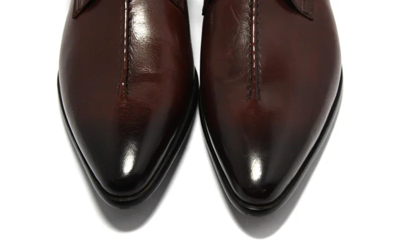 PJCMG/Туфли-оксфорды темно-кофейного цвета/темно-желтого/черного цвета; мужские деловые модельные туфли; мужские свадебные туфли из натуральной кожи с острым носком