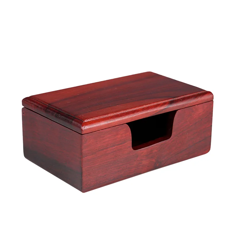

New Arrivals Wholesale Large-capacity Desktop business card holders Rosewood cardcase Display Stand Natural Solid wood F007352