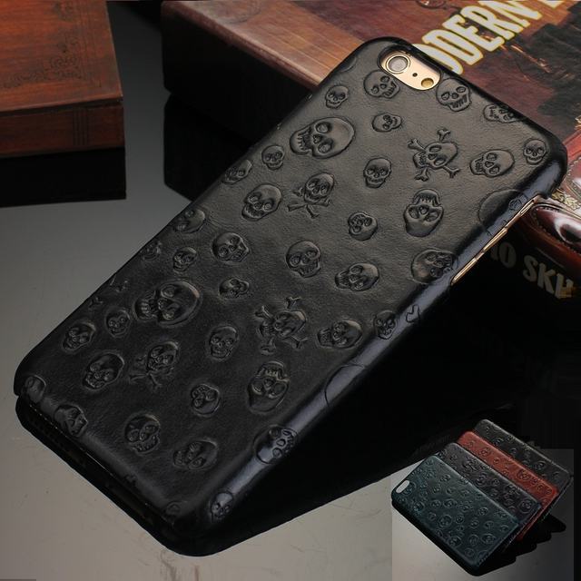 3D SKULL LEATHER IPHONE CASE (4 VARIAN)